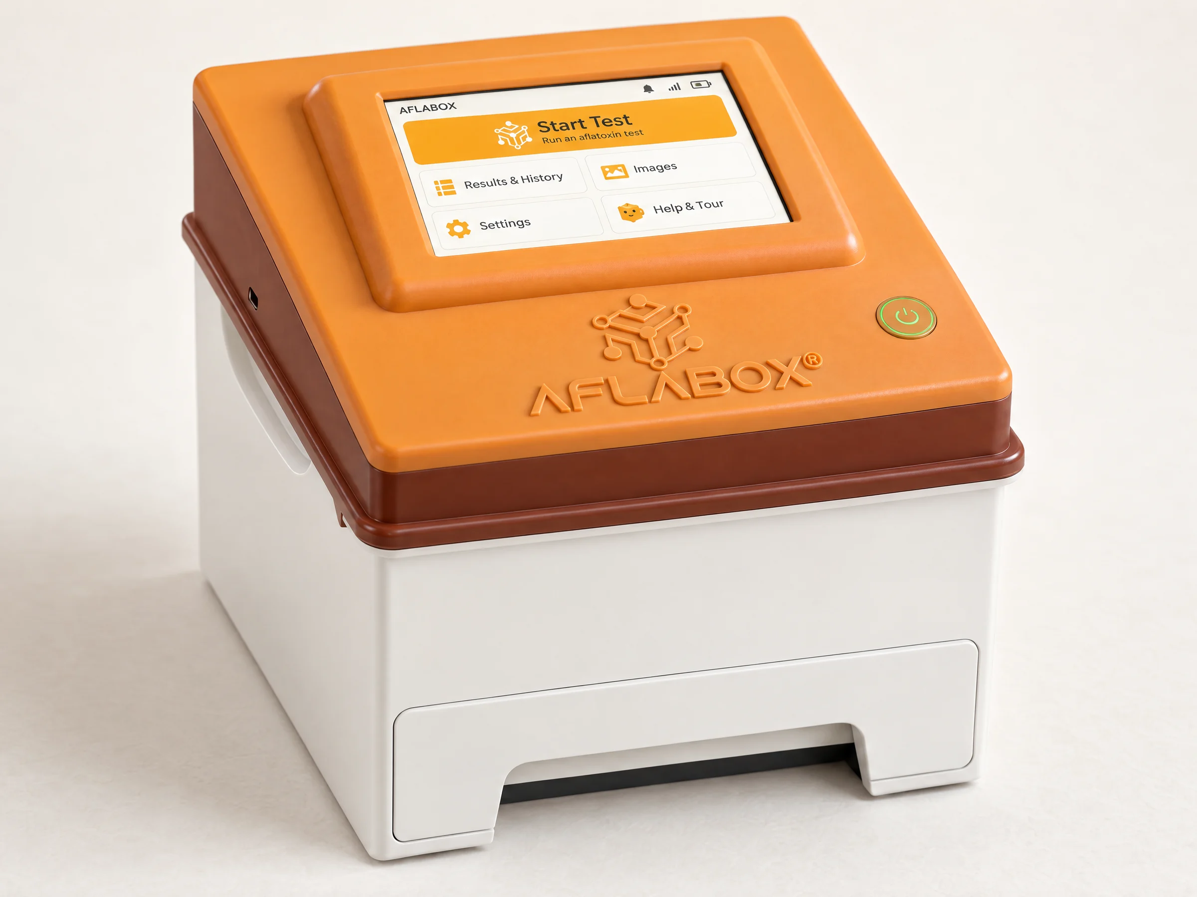 The current Aflabox grain-testing box.